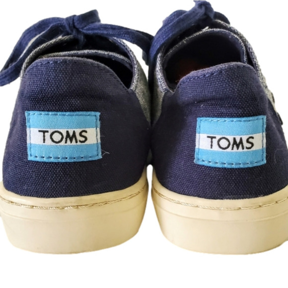 TOMS Sneakers Two toned Denim blue/Navy size 9 - Picture 4 of 8